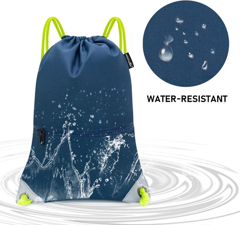 HOLYLUCK Drawstring Backpack Bag Sport Gym Sackpack - Image 5