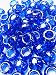 Tara Metallic Color 12 MM Plastic Beads For Braid Hair 240 Pieces In One Pack Pack of 1 GLITTER BLUE - Image 3