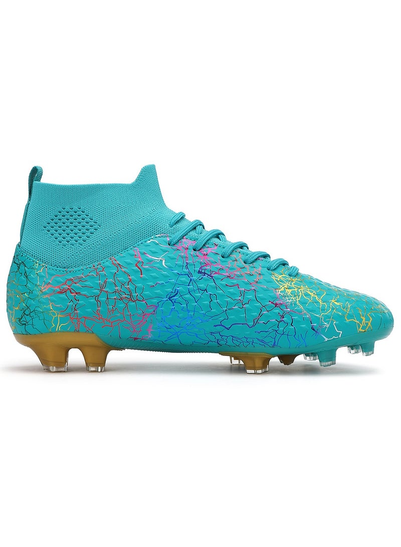 SKY WING Men and Women Soccer Shoes Adults FG Sole Soccer Cleats Elastic High-collar Knit Design Lightweight Training Football Shoes  - Image 2