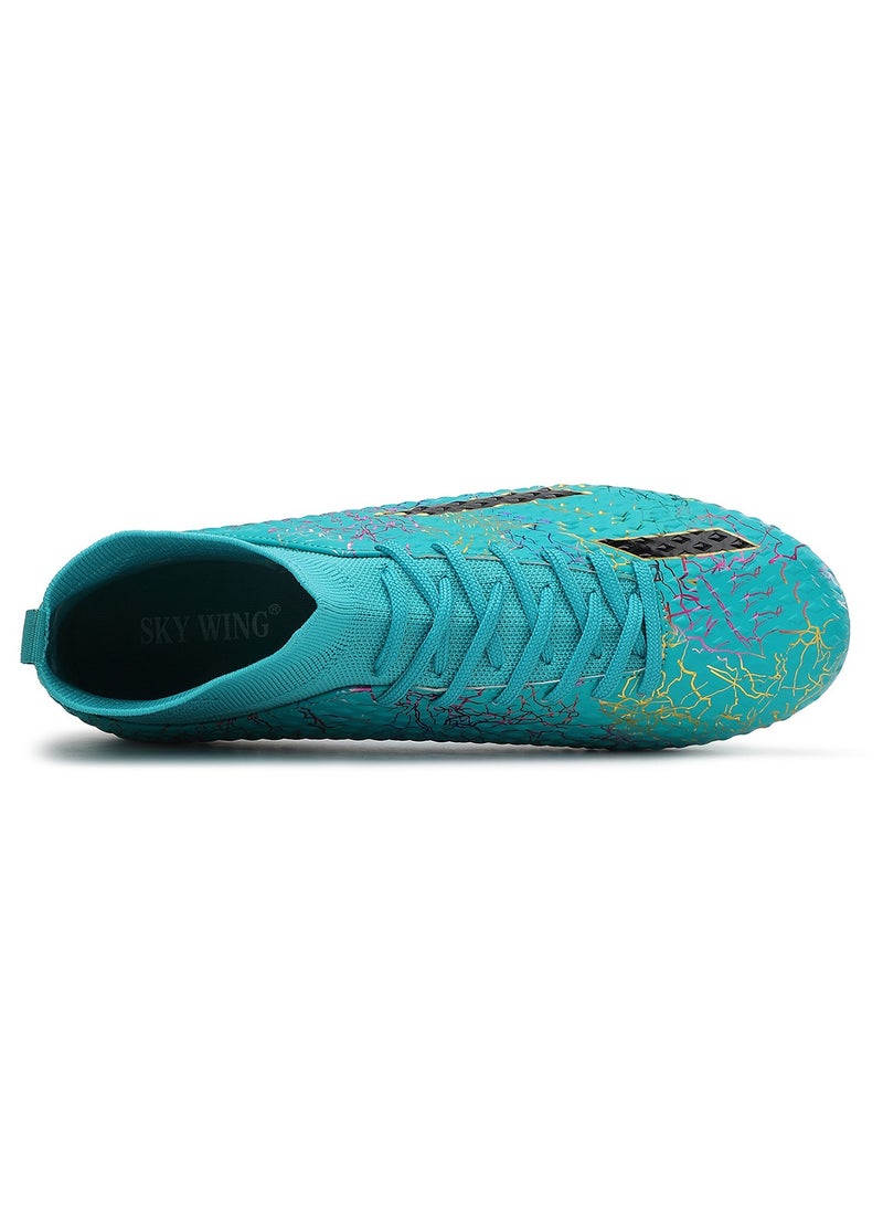 SKY WING Men and Women Soccer Shoes Adults FG Sole Soccer Cleats Elastic High-collar Knit Design Lightweight Training Football Shoes  - Image 5