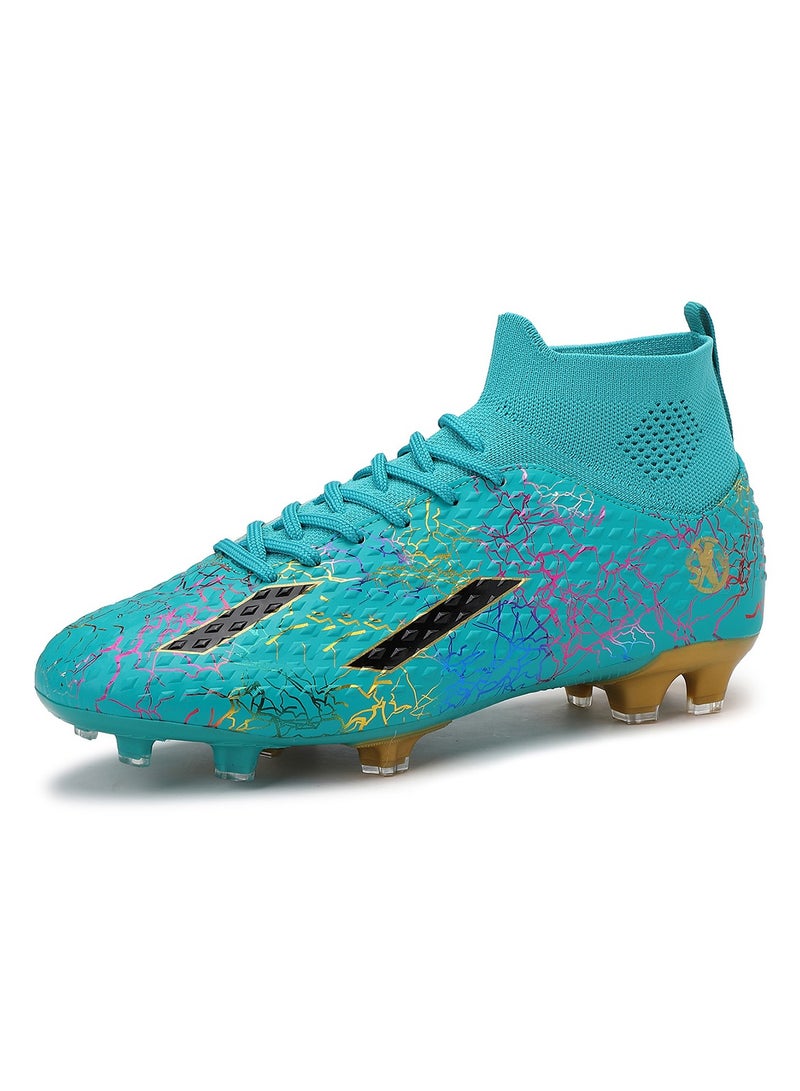 SKY WING Men and Women Soccer Shoes Adults FG Sole Soccer Cleats Elastic High-collar Knit Design Lightweight Training Football Shoes  - Image 1
