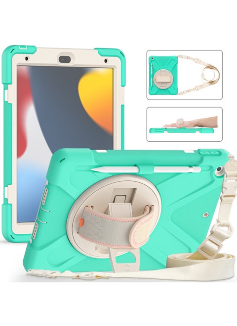2025 Ipad Protective Cover 10.2 Inch Silicone PC Full Package For Apple Tablet IpadAir11 Shell 10th-Color:Mint Green-Applicable Model:ipad10th/ipad（A16）2025