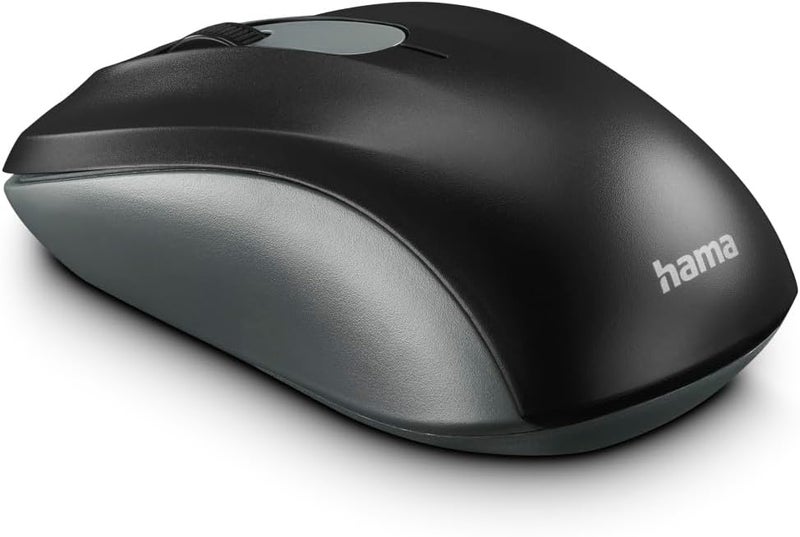 Hama Wireless Mouse 1600 DPI Adjustable - Ergonomic Optical Mouse with USB Receiver for PC, Laptop, Mac - 3 Button with Side Buttons 2.4GHz - Optical Mice for Computer And Notebook - Anthracite Black - Image 4