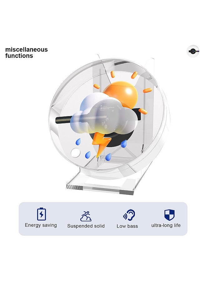 Generic - 3D Hologram Projector Advertising Display Fan Advertisment Video Player 3D Naked Eye HD LED Photo Video Fan with Bright LED Beads Remote Control and Acrylic Base - Image 1
