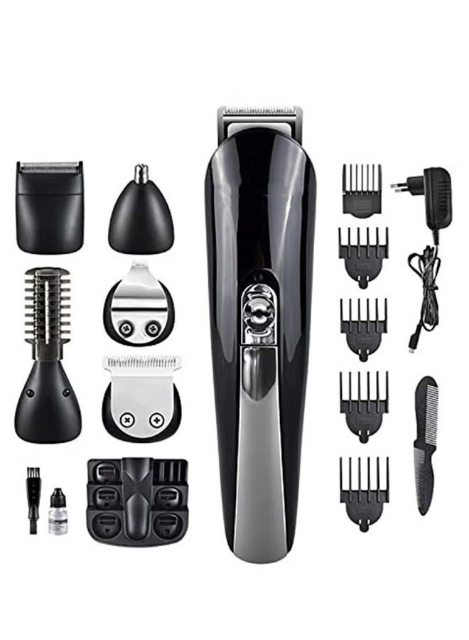 Multifunctional Rechargeable Waterproof Electric Hair Trimmer Grooming Kit for Family Use - Image 1