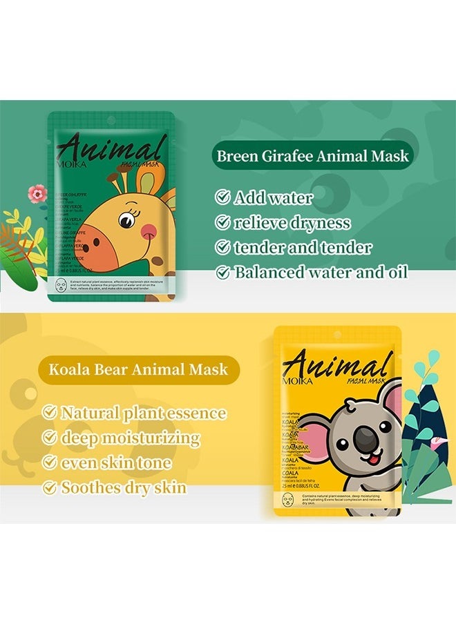 MOIKA 8 Pieces Facial Sheet Masks,Hydrating,Moisturizing,25ml  - Image 4
