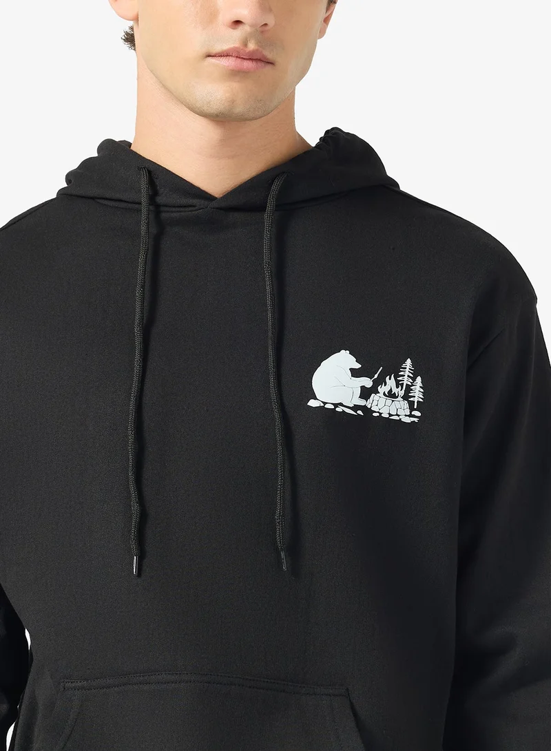 Seventy Five  Graphic Pullover Oversize Hoodie for Men | Best Price UAE