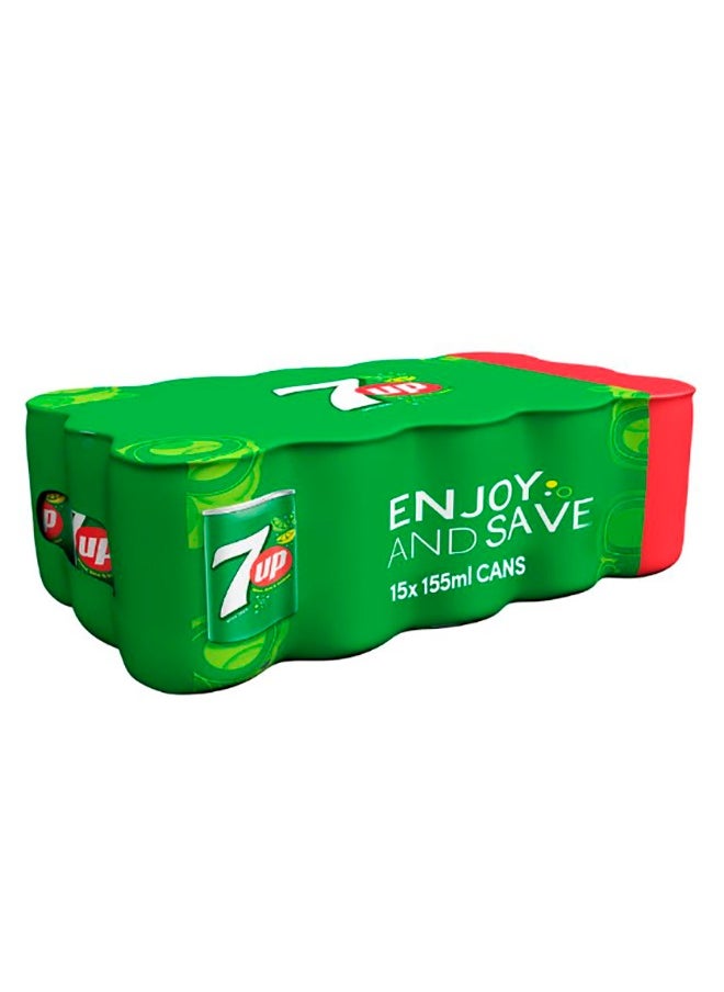 7up Carbonated Soft Drink Mini Cans 15 x 155ml 