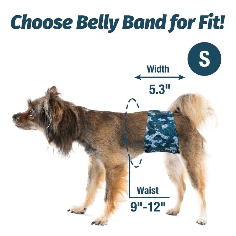 Pet Soft Washable Belly Bands (Pack of 3) - 2021 Latest Washable Male Dog Diapers, Comfort Reusable Male Dog Belly Wraps Diapers for Doggy Puppies(S, Army) - Image 3