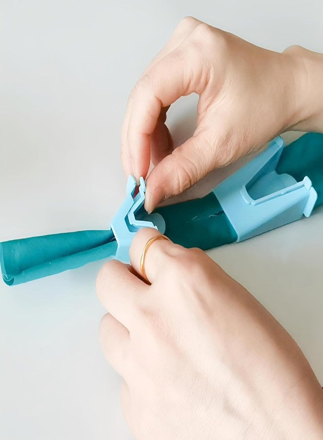 YICBOR مجموعة أدوات خياطة من 4 قطع من YICBOR Jelly Roll Fabric Tube Maker، ومجموعة أدوات خياطة اللحف، ومجموعة أدوات صنع شريط الحواف للخياطة اليدوية وسجاد لفائف القماش - Image 5