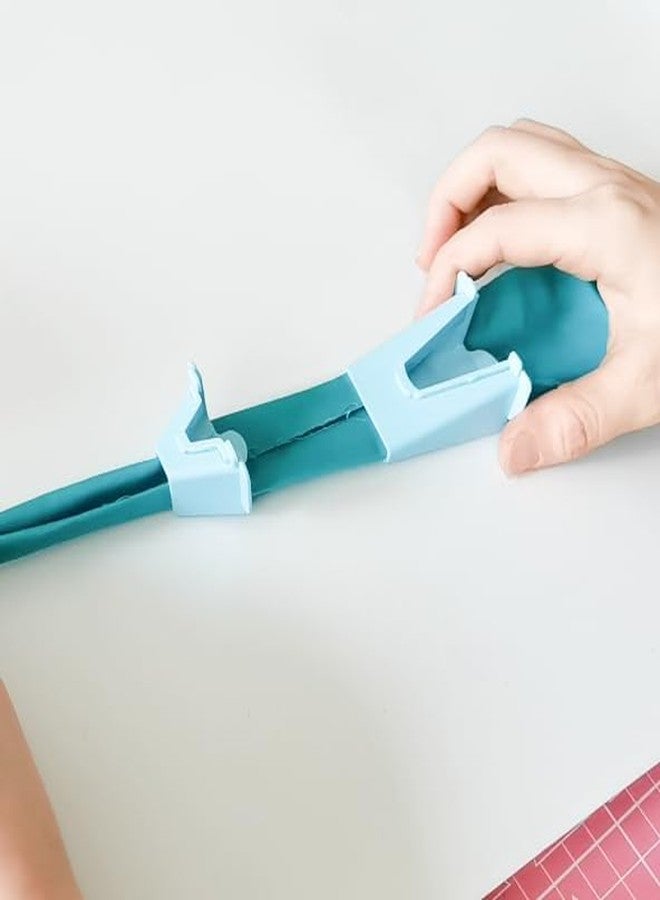 YICBOR مجموعة أدوات خياطة من 4 قطع من YICBOR Jelly Roll Fabric Tube Maker، ومجموعة أدوات خياطة اللحف، ومجموعة أدوات صنع شريط الحواف للخياطة اليدوية وسجاد لفائف القماش - Image 4