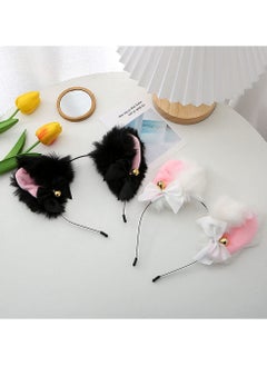 Excefore Cat Ears Hair Band, Cute Cat Fox Faux Fur Ears Cat Ear Fox Cosplay Hairband with Bells Hair Clip Hair Hoop Hair Accessories for Cosplay Costume Party Cosplay 2 Pcs  - Image 2
