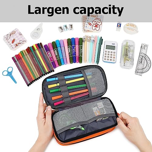 Mountain guest Large Capacity Pencil Case Multi-Slot Pencil Pouch Durable Pencil Box Portable Office Pen Bag with Zipper - Image 2