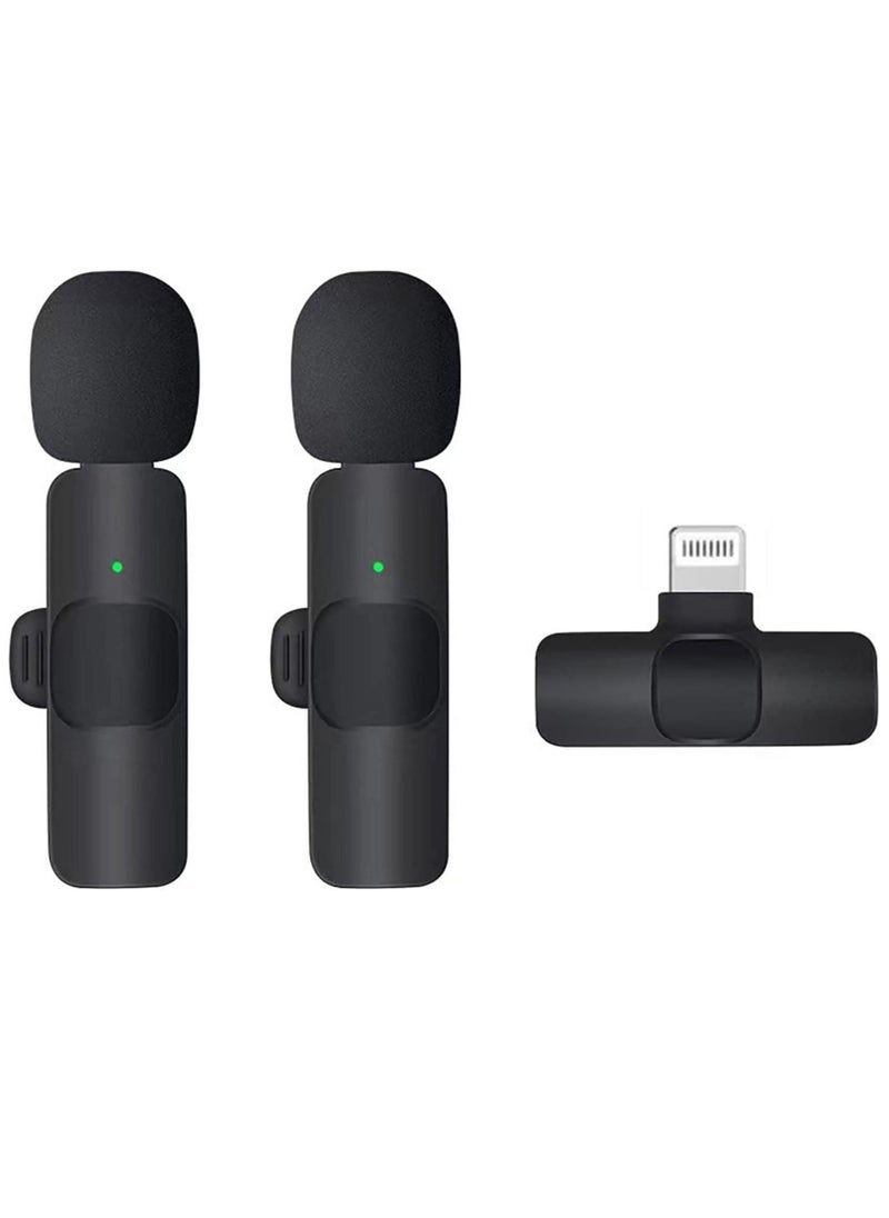 Wireless Lavalier Microphone for iPhone iPad, Plug and Play Mini Mic for YouTube TikTok Live Streaming Gaming K Song Recording Auto Noise Reduction (Lightning 2) - Image 1