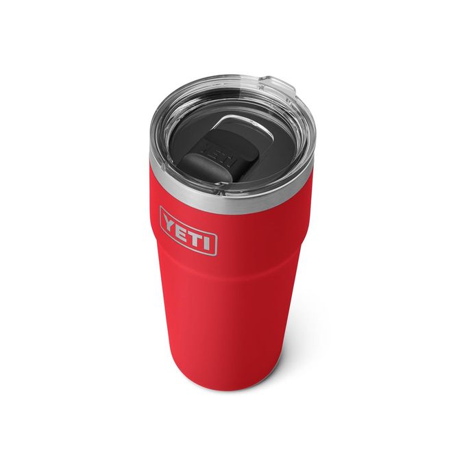 YETI Rambler 20 oz Stackable Tumbler, Stainless Steel, Vacuum Insulated with MagSlider Lid, Rescue Red - Image 1