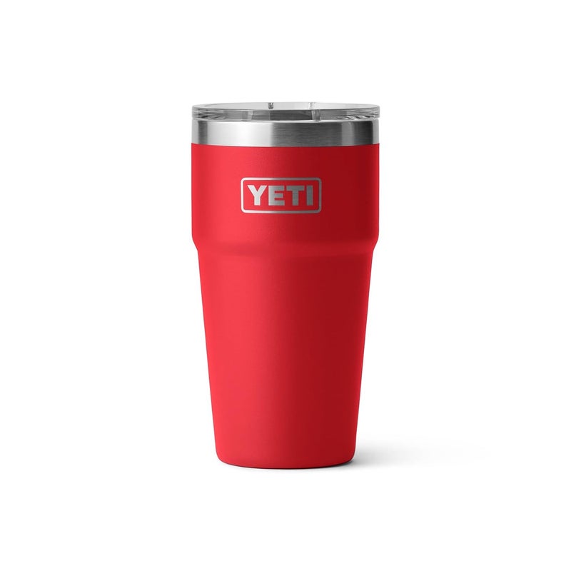 YETI Rambler 20 oz Stackable Tumbler, Stainless Steel, Vacuum Insulated with MagSlider Lid, Rescue Red - Image 3