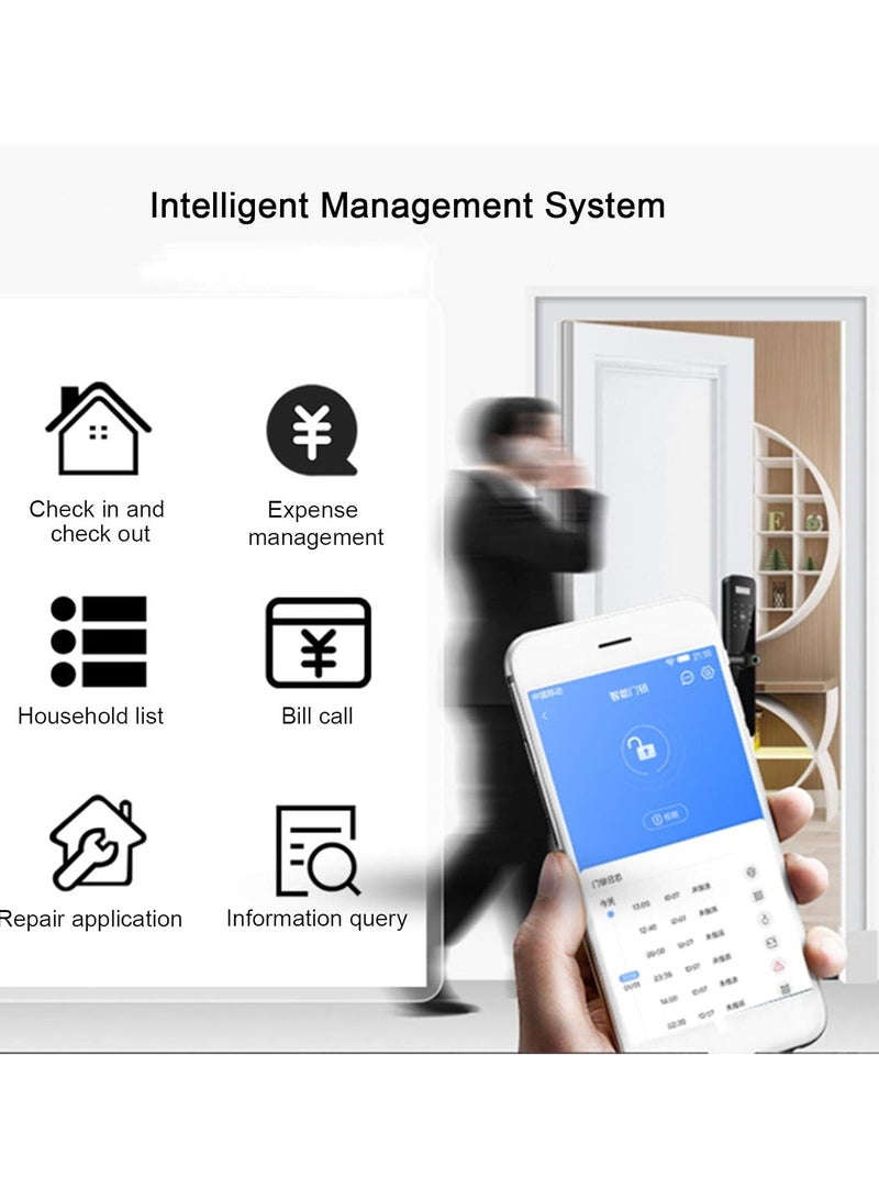 GGOOT Smart Door Lock, Biometric Fingerprint Door Lock, Keyless Entry Door Lock, USB Emergency Power Supply Support for Fingerprint, Key, Password Unlock for Home Office Hotel School - Image 3