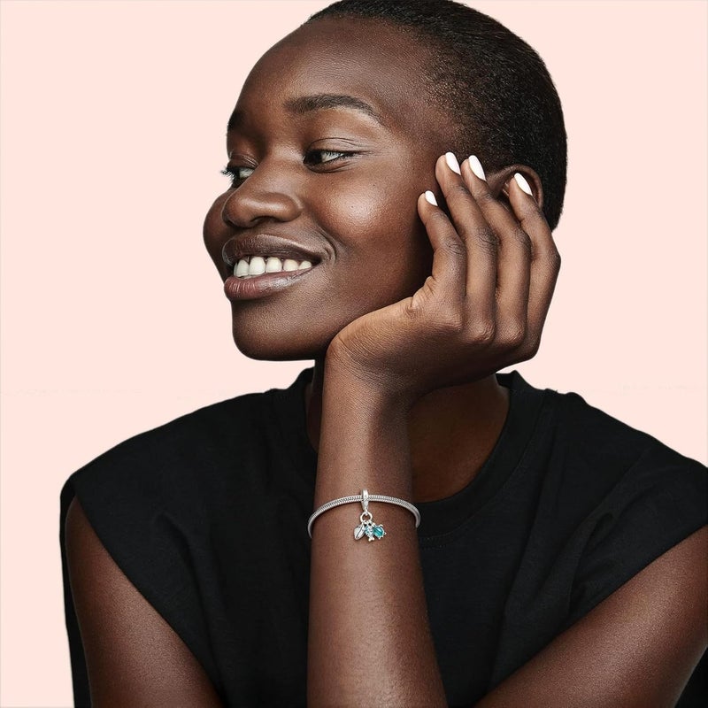 كيلا خرز بوكيلا من الفضة الإسترلينية عيار 925 للأساور والقلائد، 4 قطع من أصداف نجم البحر المحيط الأزرق وسرطان البحر وسحر البحر المرصع بالنجوم للأساور والقلائد والقلادات المتدلية هدايا للنساء والرجال - Image 4