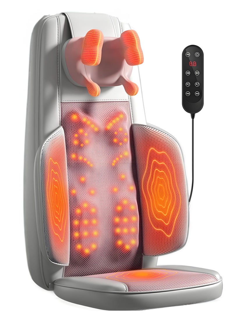 XiuWoo Shiatsu Neck and Back Massager Cushion Ergonomic Stress Relief Deep Tissue Electric Shiatsu Massager with Heat for Neck Back Pain Relief Adjustable Intensity for Office Car Home Use - Image 1