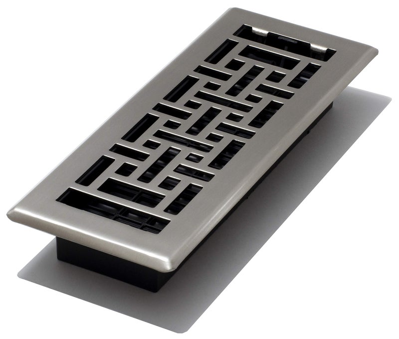 Decor Grates سجل أرضي شرقي Decor Grates AJH310-NKL بحجم 3 إنش × 10 إنش، نيكل مصقول - Image 1