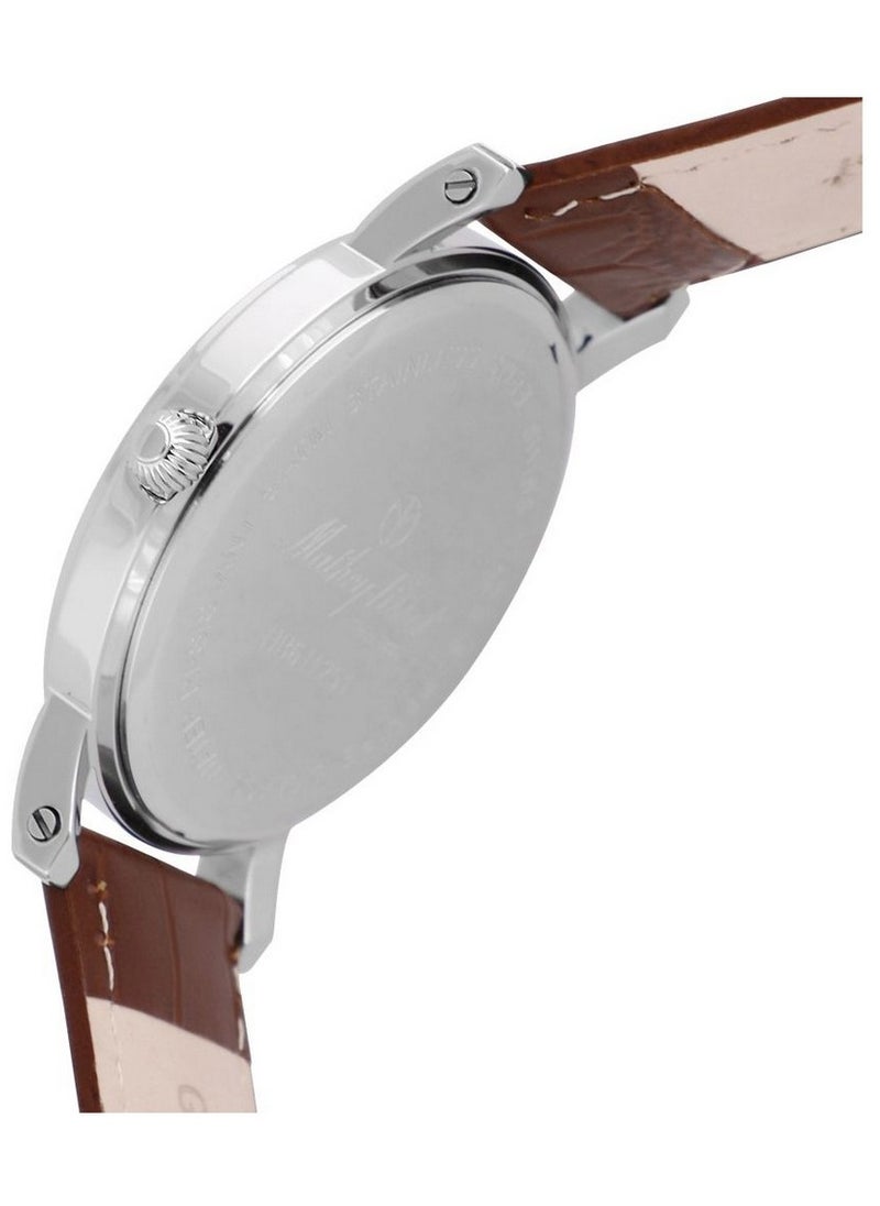 Mathey-Tissot City White Dial Brown Leather Men's Watch HB611251AG  - Image 3