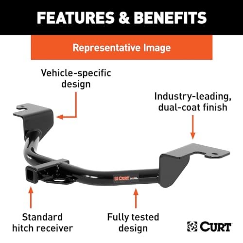 CURT 116403 Class 1 Trailer Hitch with Ball Mount, 1-1/4-In Receiver, Fits Select Honda HR-V - Image 3
