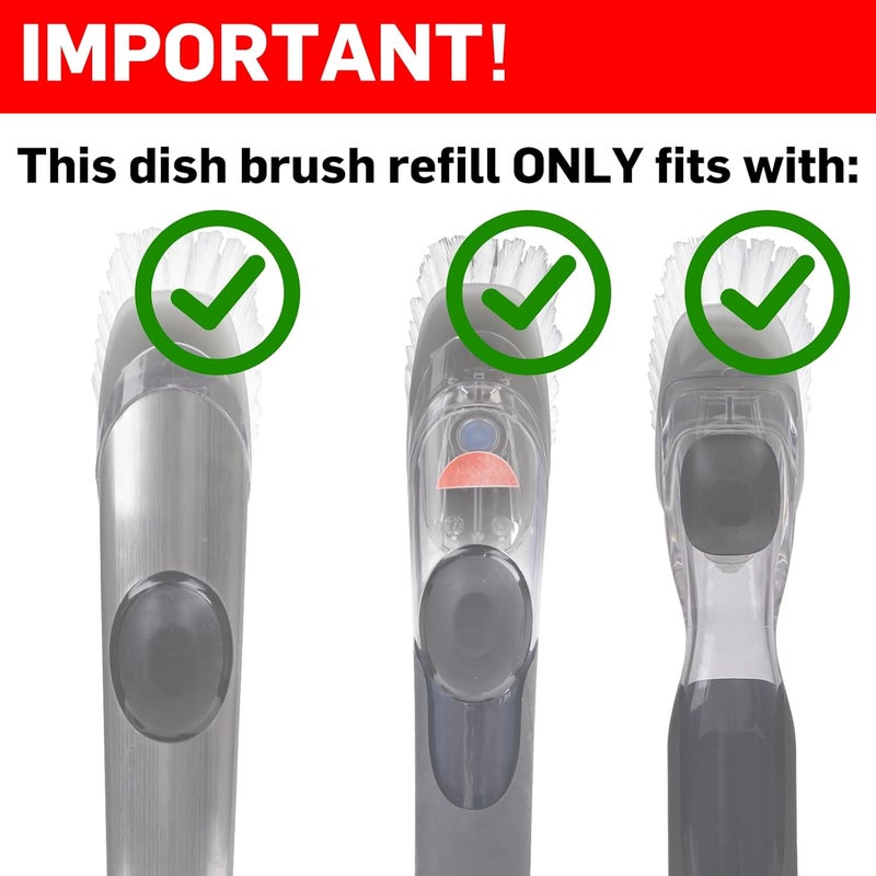 Pamrack Soap Dispensing Dish Brush Refills, 4 Pack Dish Brush Replacement Head for OXO Steel Soap Dispensing Dish Brush - Image 2