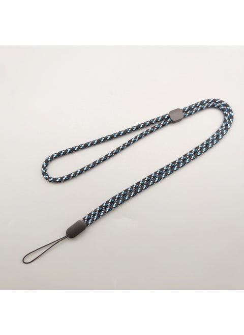 Adjusting Mobile Phone Lanyard U Disk Short Lanyard Intercom Camera Bluetooth Speaker Key Anti-lost Thick Wrist Rope-Specifications Support Image Upload:Thick Halter Neck Lanyard-long Style-blue And Black