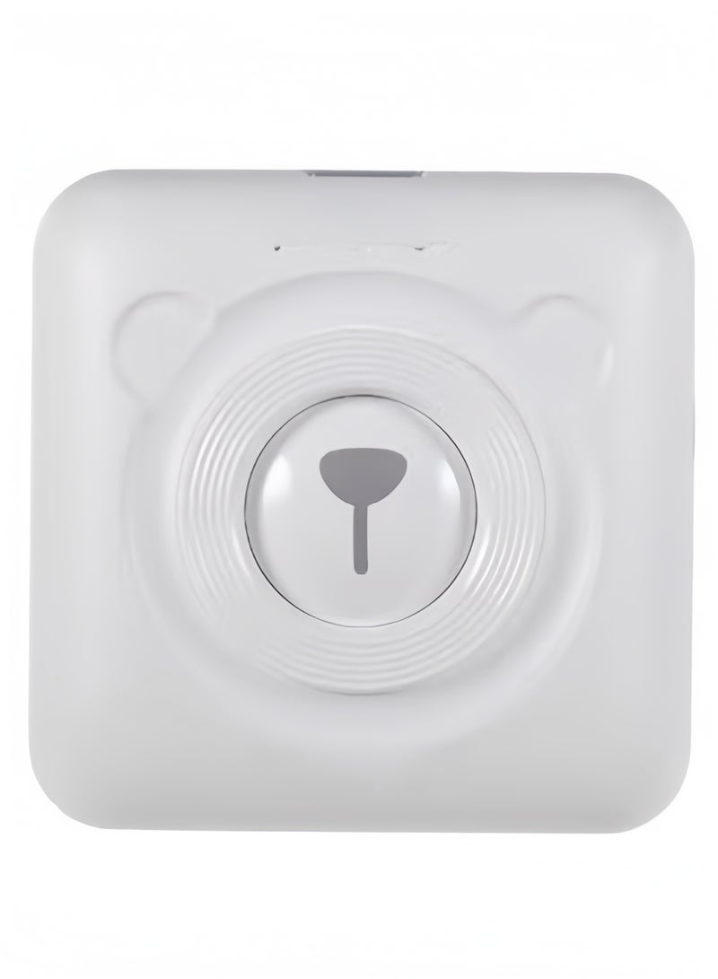 Bear Design Mini Pocket Bluetooth Printer, Mini Portable Thermal Sticker Maker, Bluetooth Connected Phone, Compatible with APP Peripage