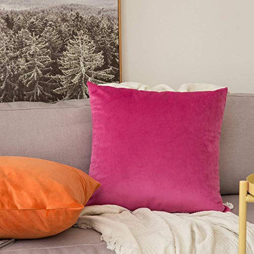 Khooti Velvet Cushion Cover, 10x10 | Pink | Pack of 1 | Solid Plain Soft & Smooth, Decorative Cushion Covers for Living Room, Bedroom, Couches, Chairs, Sofas, Beds & Home Decor - Image 5