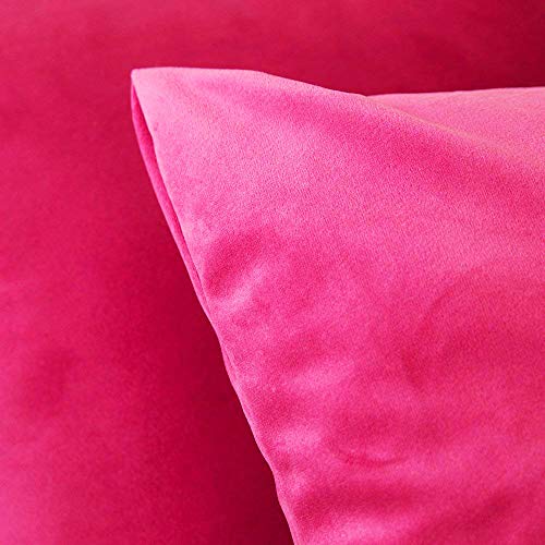 Khooti Velvet Cushion Cover, 10x10 | Pink | Pack of 1 | Solid Plain Soft & Smooth, Decorative Cushion Covers for Living Room, Bedroom, Couches, Chairs, Sofas, Beds & Home Decor - Image 3