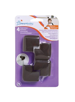 dreambaby Pack Of 4 Foam Corner Protectors, Brown  - Image 4