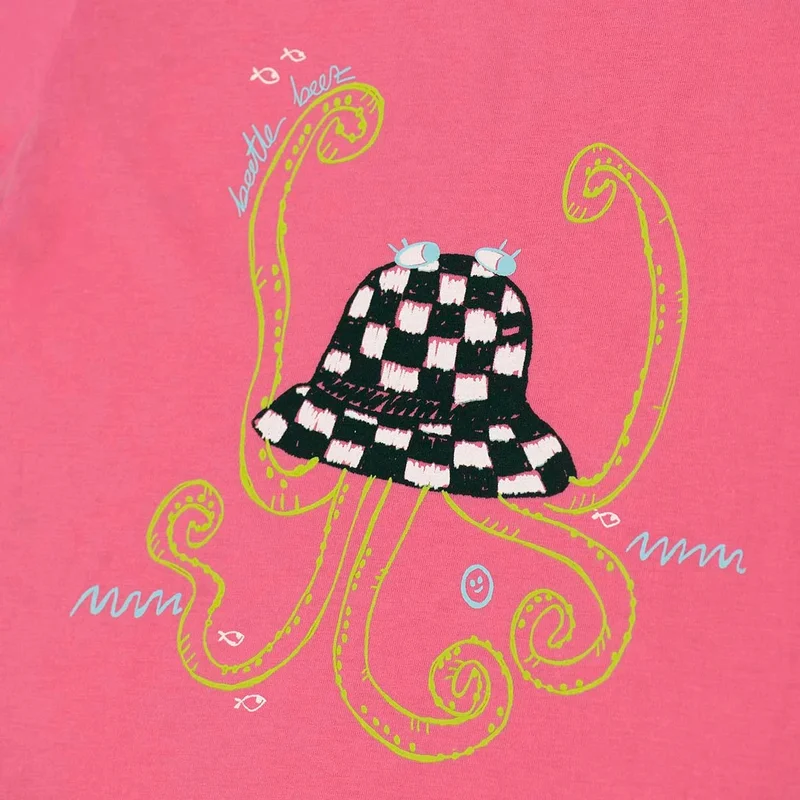 بيتليبيز تيشيرت أخطبوط فوشيا فانكي