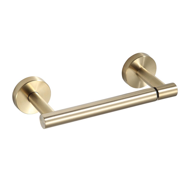 BVL Toilet Paper Holder Brushed Gold Wall Mount Stainless Steel 304 Large Mega Roll - Image 1