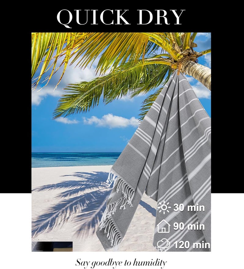 Antfuny Giant Huge Thin Boho Throw Blanket Turkish Beach Blanket Towel Jumbo Extra Large XL XXL Big Oversized Outdoor Picnic Accessories Airplane Travel Essentials Camping Gears Must Haves Yard Yoga Mat - Image 3