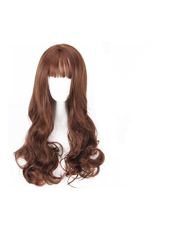 NIBEMINENT Long Curly Charming Wig Brown