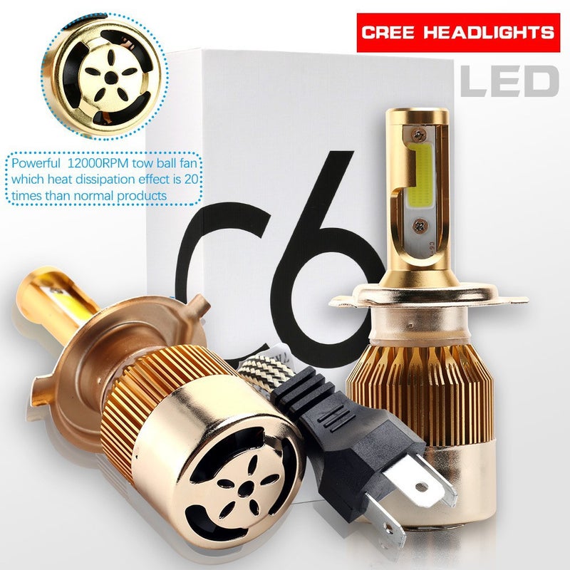 Generic Factory direct sales led headlight two-color C6 car h7 h8 h11 yellow and white dual-light car modified far and near beam 6000k (monochrome white light) 