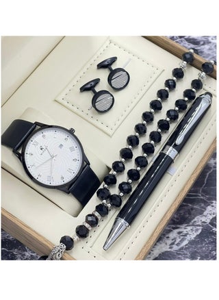 طقم ساعات رجالي مكون من ساعه وسبحه وكبك وقلم - pzsku/ZBE3C0CEA786F614975C0Z/45/_/1708906957/23f593cf-8ef5-477b-b885-683f2ce6967f