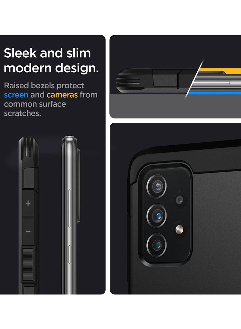 Spigen Tough Armor Protective Case Cover With Extreme Impact Foam For Samsung Galaxy A72 - Black - Image 4
