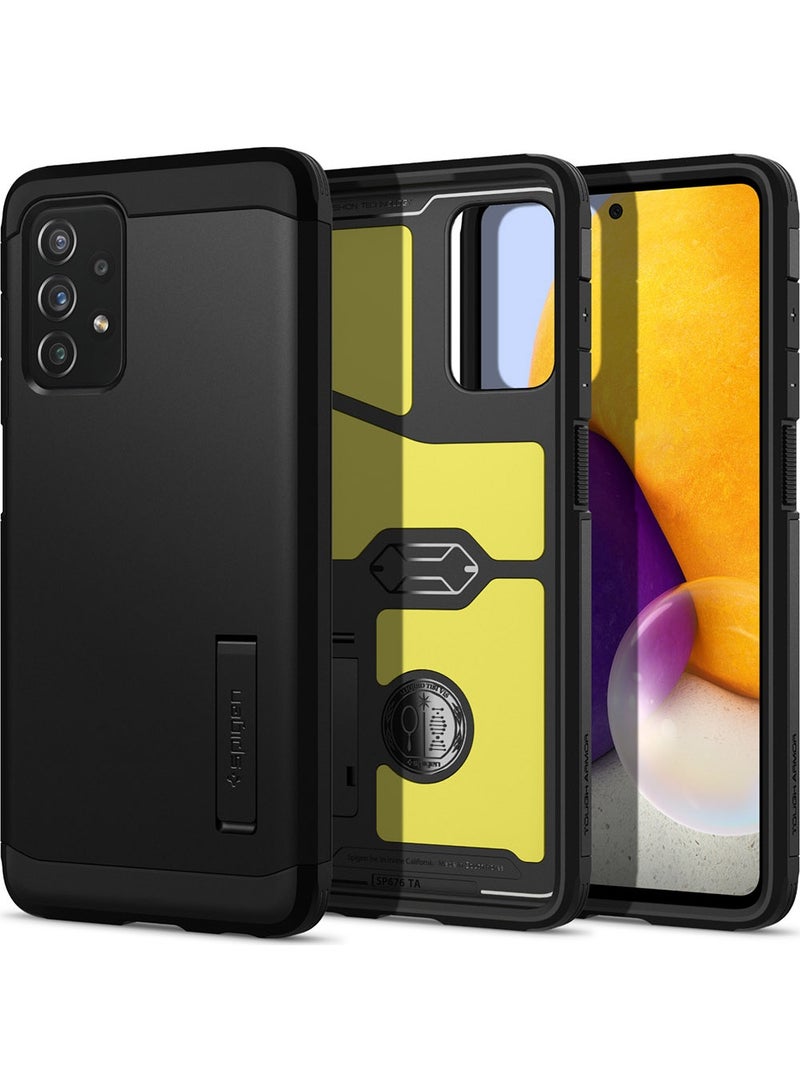 Spigen Tough Armor Protective Case Cover With Extreme Impact Foam For Samsung Galaxy A72 - Black - Image 1