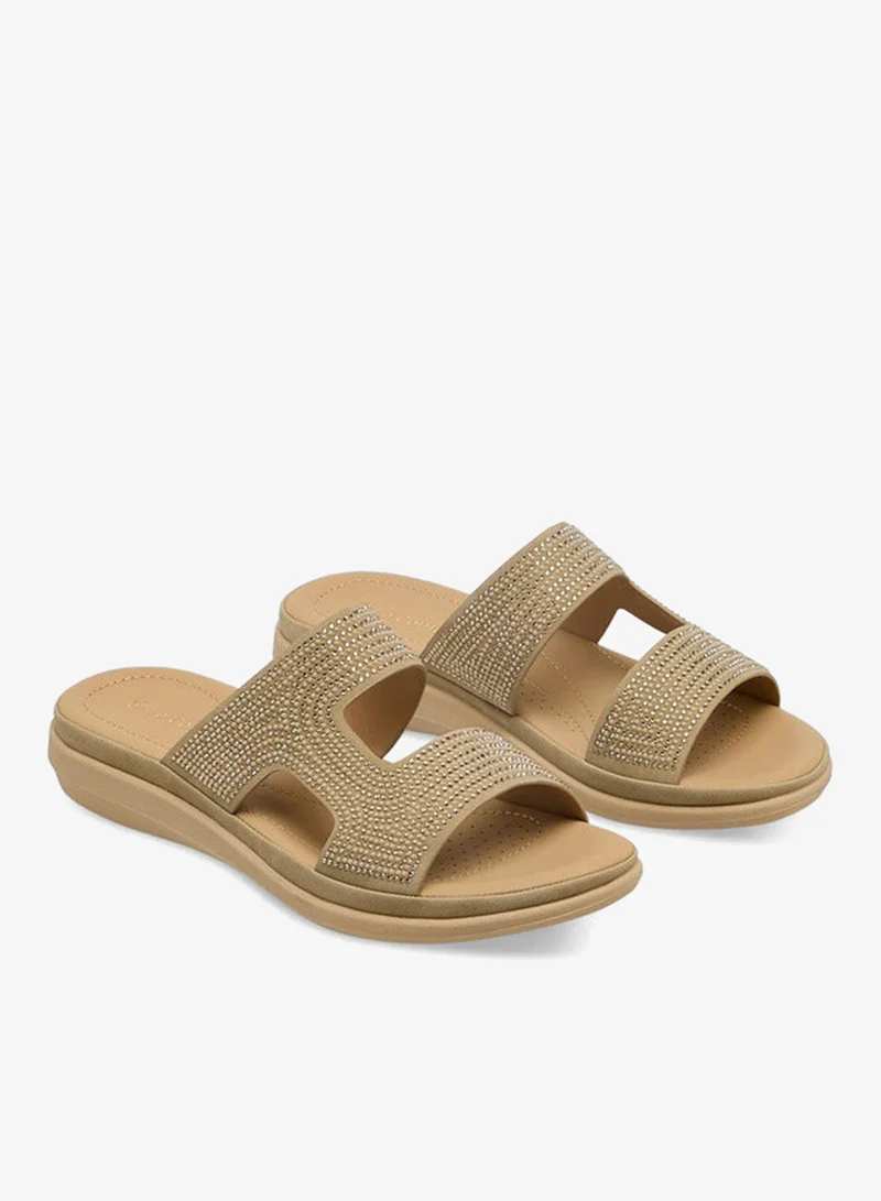 Le Confort Embellished Slip-On Comfort Slide Sandals Ramadan Collection