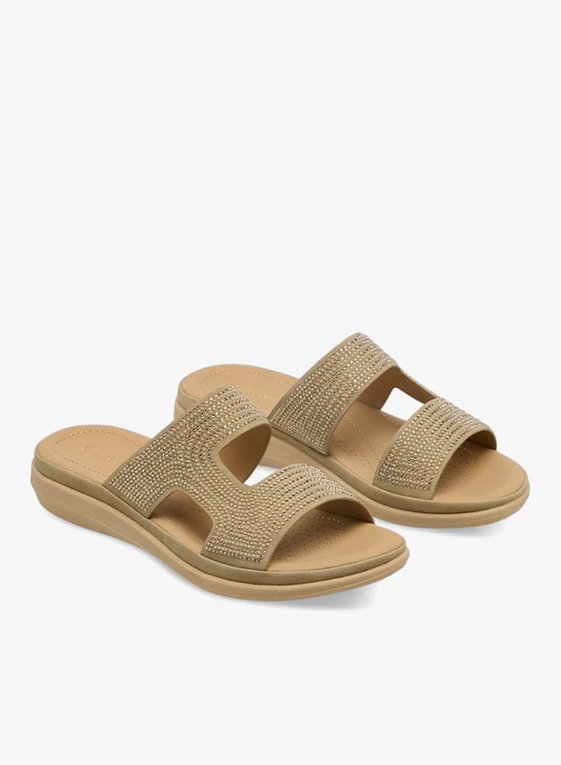 Le Confort  Embellished Slip-On Comfort Slide Sandals Ramadan Collection for Women | Best Price UAE