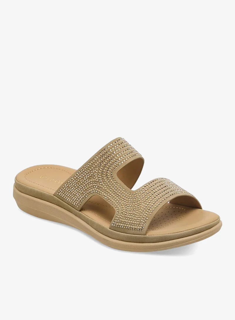 Embellished Slip-On Comfort Slide Sandals Ramadan Collection