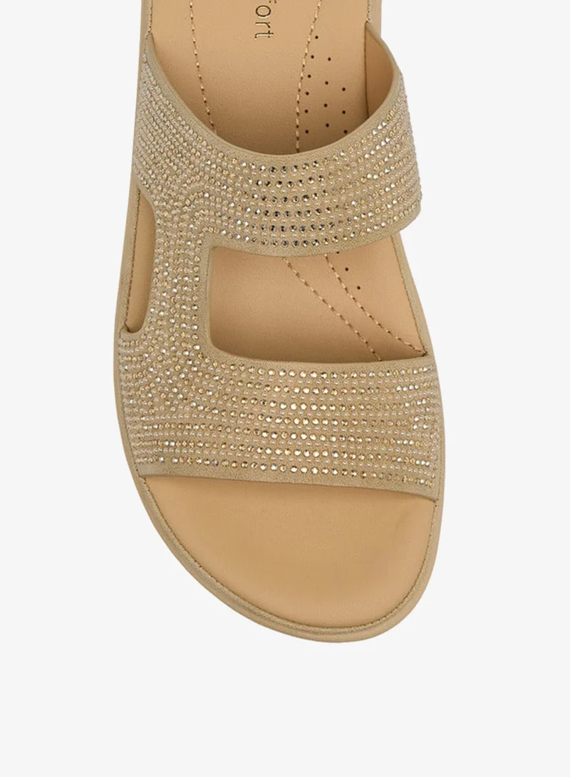 Le Confort  Embellished Slip-On Comfort Slide Sandals Ramadan Collection for Women | Best Price UAE