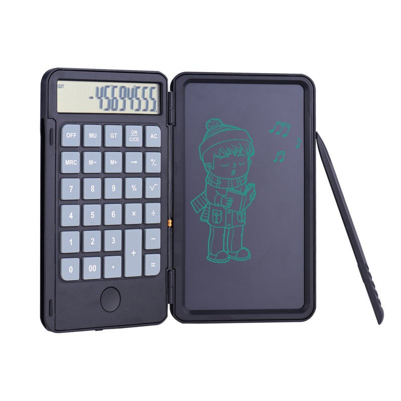 Smart Calculator: 12 Digits Display, Multi-Function LCD Tablet - Environmental Friendly, Erase & Lock Key, Type-C Long Endurance for Home, Office, School Use - Image 3