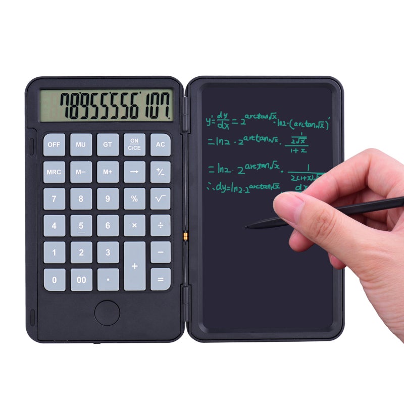 Smart Calculator: 12 Digits Display, Multi-Function LCD Tablet - Environmental Friendly, Erase & Lock Key, Type-C Long Endurance for Home, Office, School Use - Image 2
