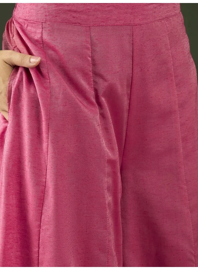 AKS  Ethnic Motifs Woven Design Shoulder Straps Straight Kurta With Palazzos & Dupatta for Women | Best Price UAE