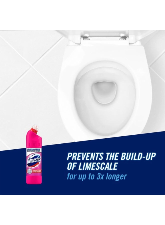 Domestos WC Cleaner 24h Pink Fresh Thick Consistency Bleach 750 ml - Image 4