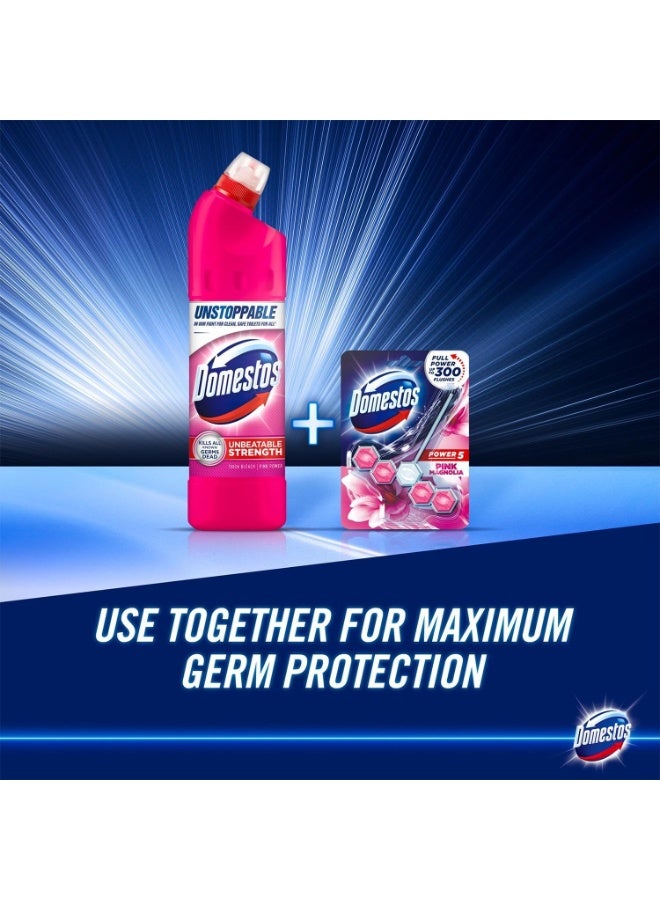 Domestos WC Cleaner 24h Pink Fresh Thick Consistency Bleach 750 ml - Image 2