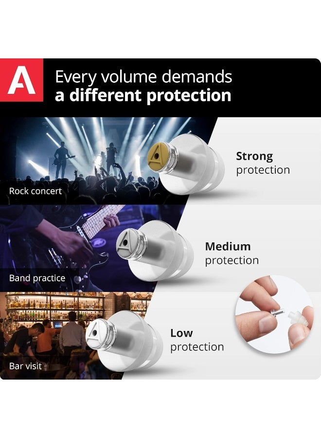Alpine Musicsafe Pro Ear Plugs - Reusable Earplugs - Clear - Image 3